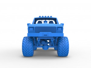Vintage Monster Truck Scale 1 to 25 3D Baskı Modeli