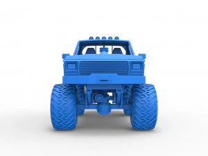 Vintage Monster Truck Scale 1 to 25 3D Print Model