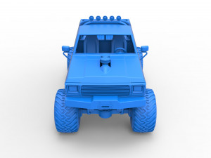 Vintage Monster Truck Scale 1 to 25 3D Baskı Modeli