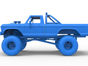 Vintage Monster Truck Scale 1 to 25 3D Baskı Modeli