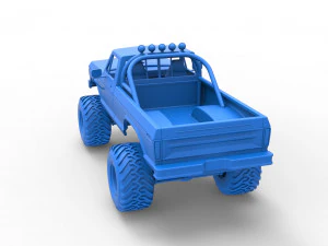 Vintage Monster Truck Scale 1 to 25 3D Print Model