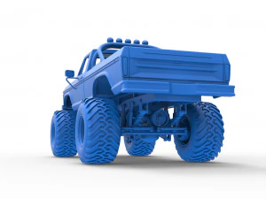 Vintage Monster Truck Scale 1 to 25 3D Print Model