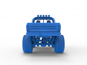 Vintage Monster Truck Scale 1 to 25 3D Baskı Modeli