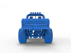 Vintage Monster Truck Scale 1 to 25 3D Print Model