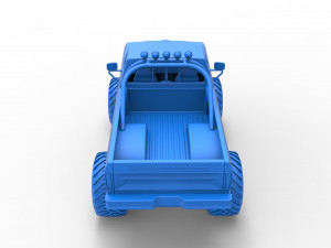 Vintage Monster Truck Scale 1 to 25 3D Baskı Modeli