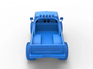 Vintage Monster Truck Scale 1 to 25 3D Print Model