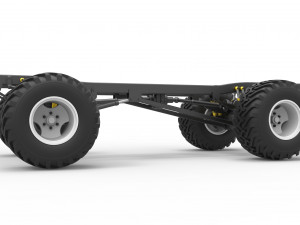 Chassis of vintage monster truck 1 Scale 1 to 25 3D प्रिंट मॉडल
