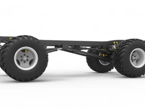 Chassis of vintage monster truck 1 Scale 1 to 25 3D Print Model