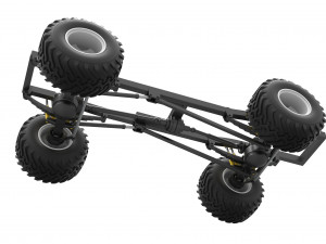 Chassis of vintage monster truck 1 Scale 1 to 25 3D प्रिंट मॉडल