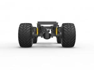 Chassis of vintage monster truck 1 Scale 1 to 25 3D Print Model