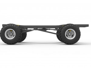Chassis of vintage monster truck 1 Scale 1 to 25 3D प्रिंट मॉडल