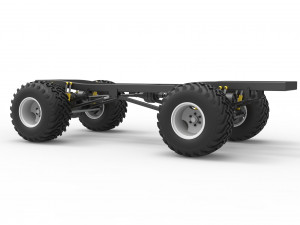 Chassis of vintage monster truck 1 Scale 1 to 25 3D प्रिंट मॉडल