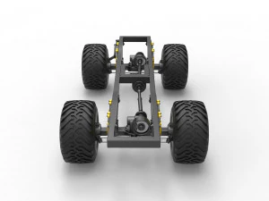 Chassis of vintage monster truck 1 Scale 1 to 25 3D Print Model