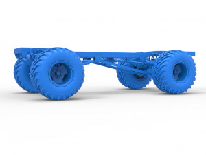 Chassis of vintage monster truck 1 Scale 1 to 25 3D प्रिंट मॉडल