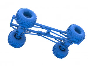 Chassis of vintage monster truck 1 Scale 1 to 25 3D Print Model