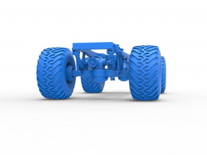 Chassis of vintage monster truck 1 Scale 1 to 25 3D प्रिंट मॉडल