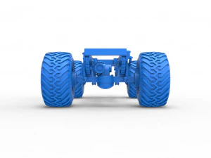 Chassis of vintage monster truck 1 Scale 1 to 25 3D Print Model