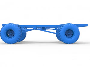 Chassis of vintage monster truck 1 Scale 1 to 25 3D Print Model