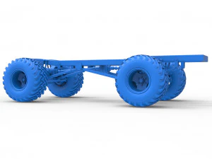 Chassis of vintage monster truck 1 Scale 1 to 25 3D Print Model