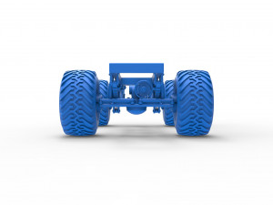 Chassis of vintage monster truck 1 Scale 1 to 25 3D प्रिंट मॉडल