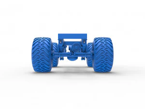 Chassis of vintage monster truck 1 Scale 1 to 25 3D Print Model