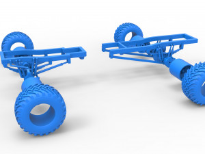 Chassis of vintage monster truck 1 Scale 1 to 25 3D प्रिंट मॉडल