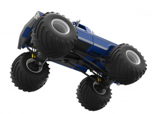 Vintage Monster Truck Scale 1 to 25 Modelo de Impressão 3D