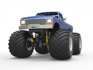 Vintage Monster Truck Scale 1 to 25 Modelo de Impressão 3D
