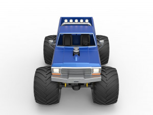 Vintage Monster Truck Scale 1 to 25 Modelo de Impressão 3D
