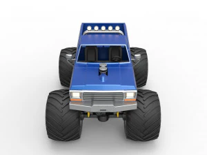 Vintage Monster Truck Scale 1 to 25 3D Print Model