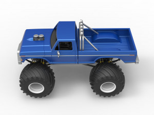 Vintage Monster Truck Scale 1 to 25 Modelo de Impressão 3D