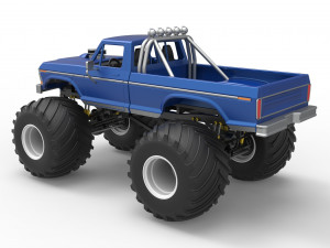 Vintage Monster Truck Scale 1 to 25 Modelo de Impressão 3D