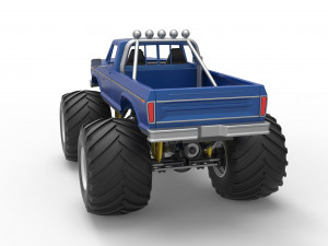 Vintage Monster Truck Scale 1 to 25 Modelo de Impressão 3D