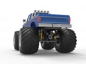 Vintage Monster Truck Scale 1 to 25 Modelo de Impressão 3D