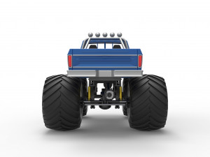 Vintage Monster Truck Scale 1 to 25 Modelo de Impressão 3D