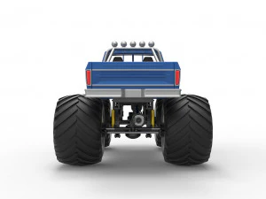 Vintage Monster Truck Scale 1 to 25 3D Print Model