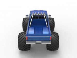 Vintage Monster Truck Scale 1 to 25 Modelo de Impressão 3D