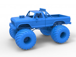 Vintage Monster Truck Scale 1 to 25 Modelo de Impressão 3D
