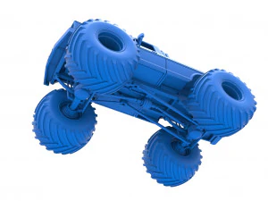 Vintage Monster Truck Scale 1 to 25 3D Print Model