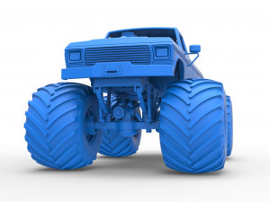 Vintage Monster Truck Scale 1 to 25 Modelo de Impressão 3D