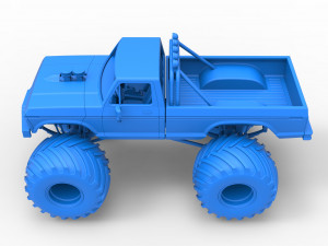 Vintage Monster Truck Scale 1 to 25 Modelo de Impressão 3D