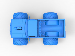 Vintage Monster Truck Scale 1 to 25 Modelo de Impressão 3D