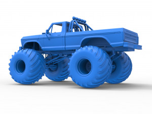 Vintage Monster Truck Scale 1 to 25 Modelo de Impressão 3D
