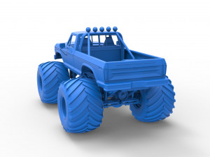 Vintage Monster Truck Scale 1 to 25 Modelo de Impressão 3D