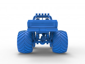 Vintage Monster Truck Scale 1 to 25 Modelo de Impressão 3D