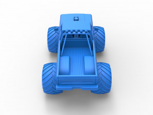 Vintage Monster Truck Scale 1 to 25 Modelo de Impressão 3D