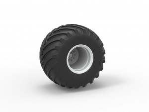 Wheel from vintage monster truck Scale 1 to 25 3D Print Model