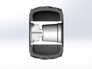 Wheel from vintage monster truck Scale 1 to 25 3D-printmodel