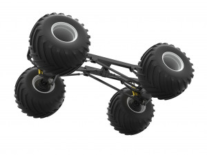 Chassis of vintage monster truck Scale 1 to 25 3Dプリントモデル