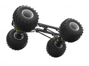Telaio del monster truck vintage Scala da 1 a 25 Modello di stampa 3D